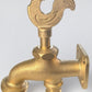 Brass Bib Tap with Quick Connect Inlet, ¾” BSP Thread Outlet, Rooster Design