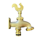 Brass Bib Tap with Quick Connect Inlet, ¾” BSP Thread Outlet, Rooster Design