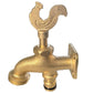 Brass Bib Tap with Quick Connect Inlet, ¾” BSP Thread Outlet, Rooster Design