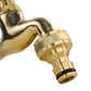 Water Butts Kit 1/2" With Polish Brass Tap & Snap On Connector and Drill Bit