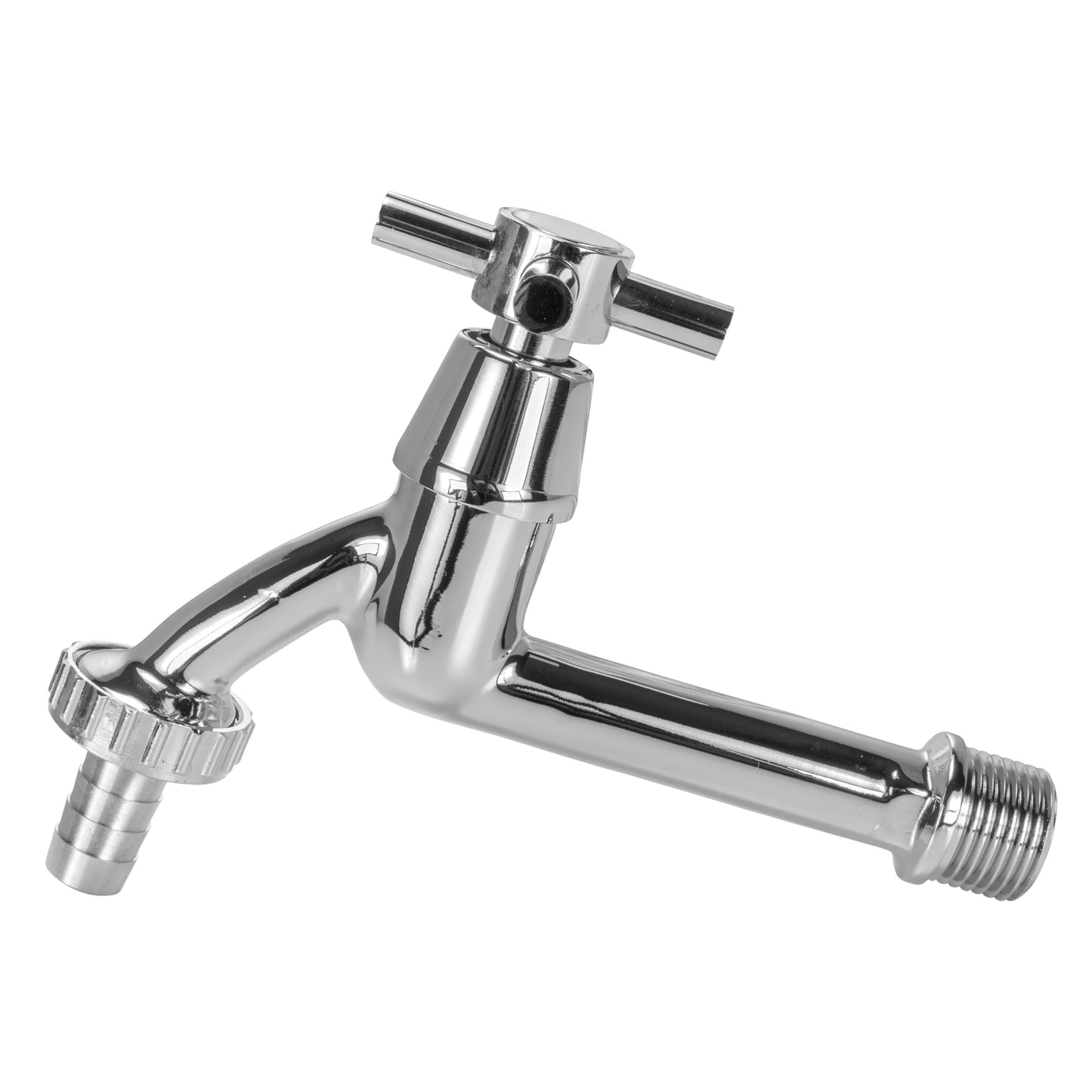 Water Butt Brass Kit 3/4" with Extended Brass Chrome Tap ½” Barb