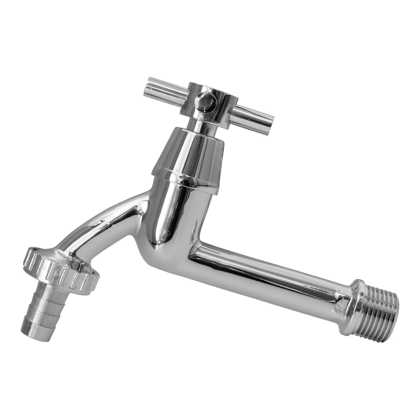 Water Butt Brass Kit 3/4" with Extended Brass Chrome Tap ½” Barb