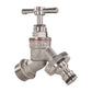 Garden Bib Tap Brass Nickle Plated 3/4" BSPM Inlet + Snap-On Male