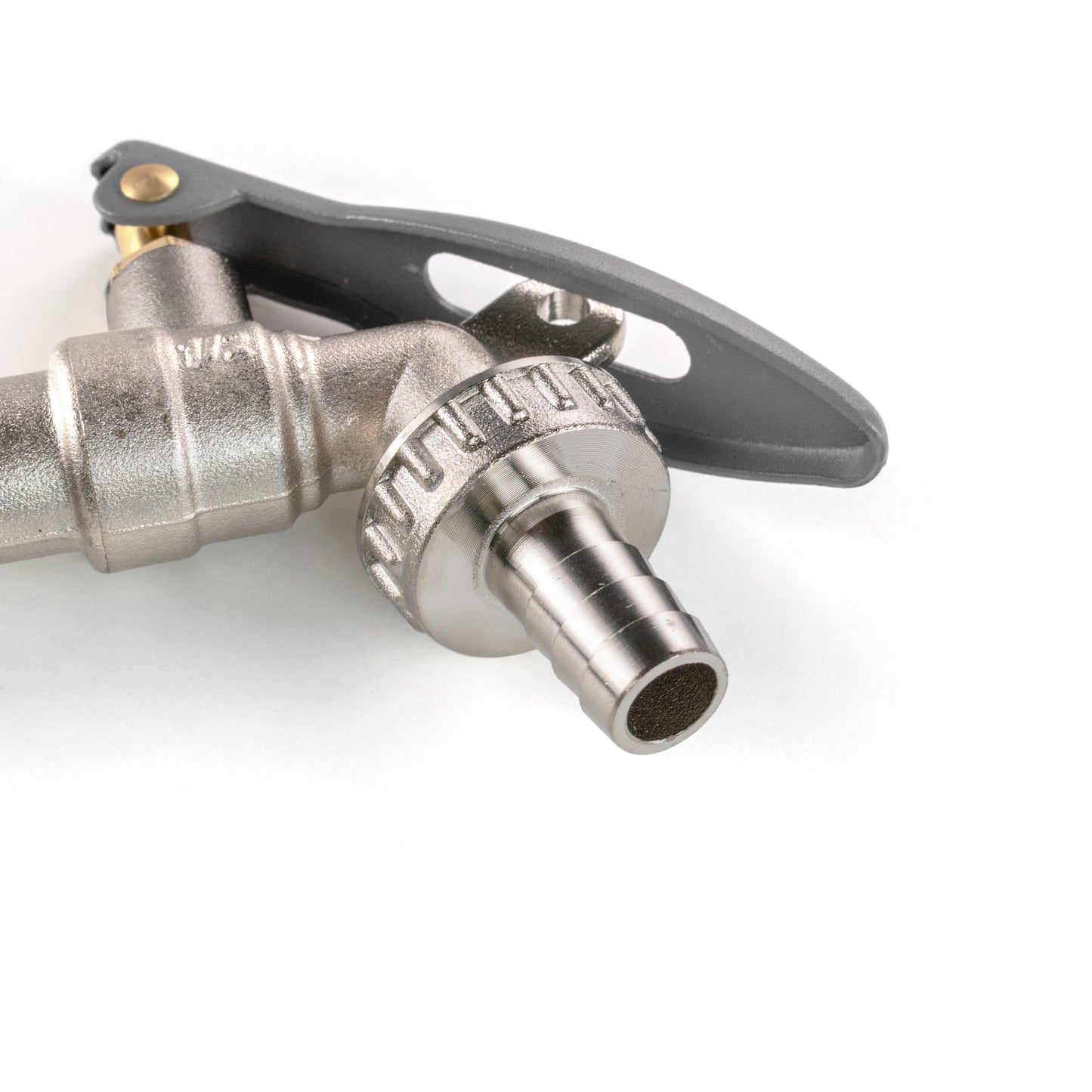 IBC 2” S60X6 – ½” BSP Cap with Lever Tap Hose Barb and Lever Lock