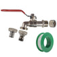 Lever Tap Kit with Barb/Quick Connect Outlet, ½” and ¾” BSP Thread Inlet