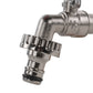 Garden Lever Tap - 3/4 BSPM Inlet - Snap On Male - Zinc Nickle Plated