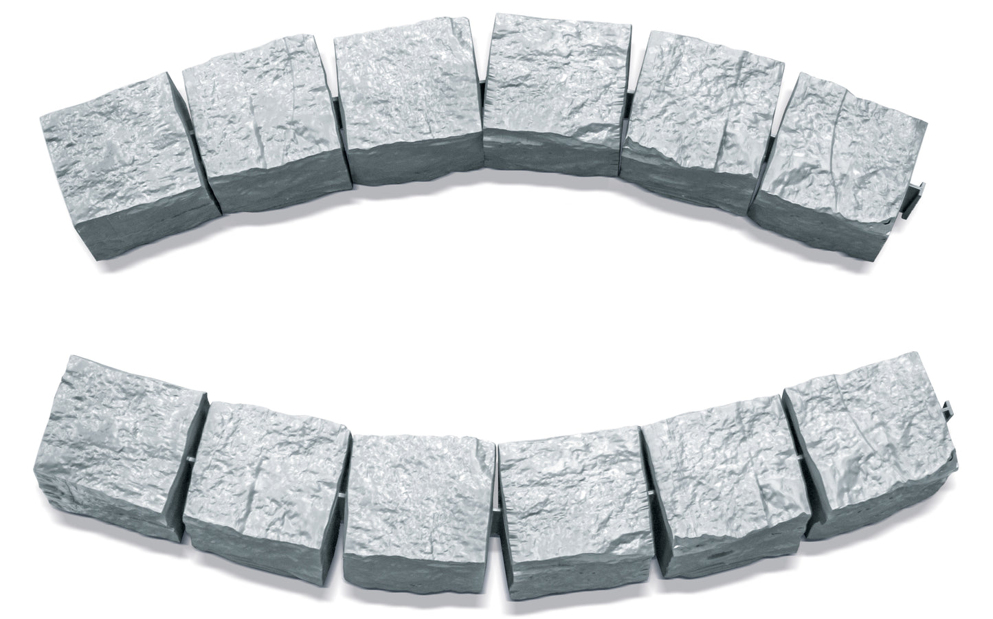 Plastic Lawn Edging Grey Granite Look Garden Border Section  27.5cm