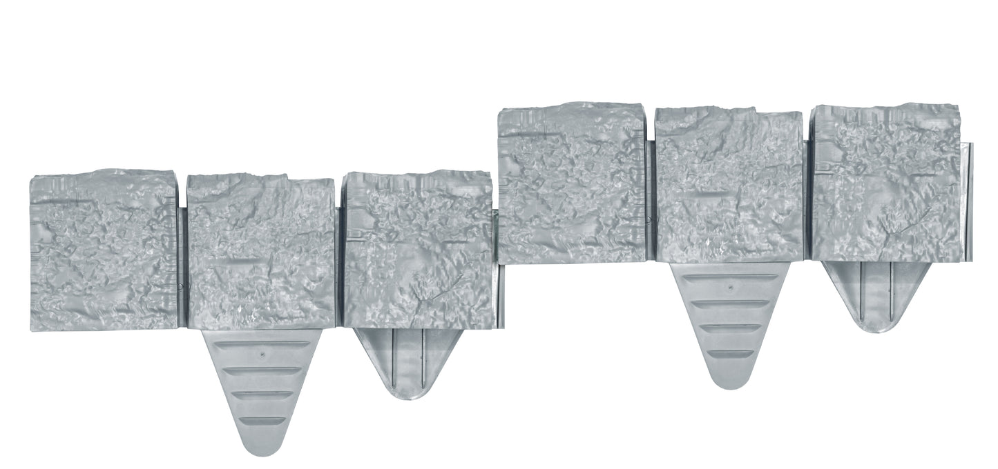 Plastic Lawn Edging Grey Granite Look Garden Border Section  27.5cm
