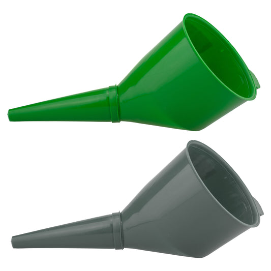 Angled Car Fuel Funnels with Filter (Grey & Green)