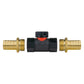 In-Line BSPF Valve with 2 x 19mm Brass Barb Connectors