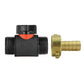 13mm Brass Barb with In-Line BSPM Threaded Valve