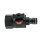 19mm Brass Barb with BSPF-Quick Connect Valve & Hose Connector Black