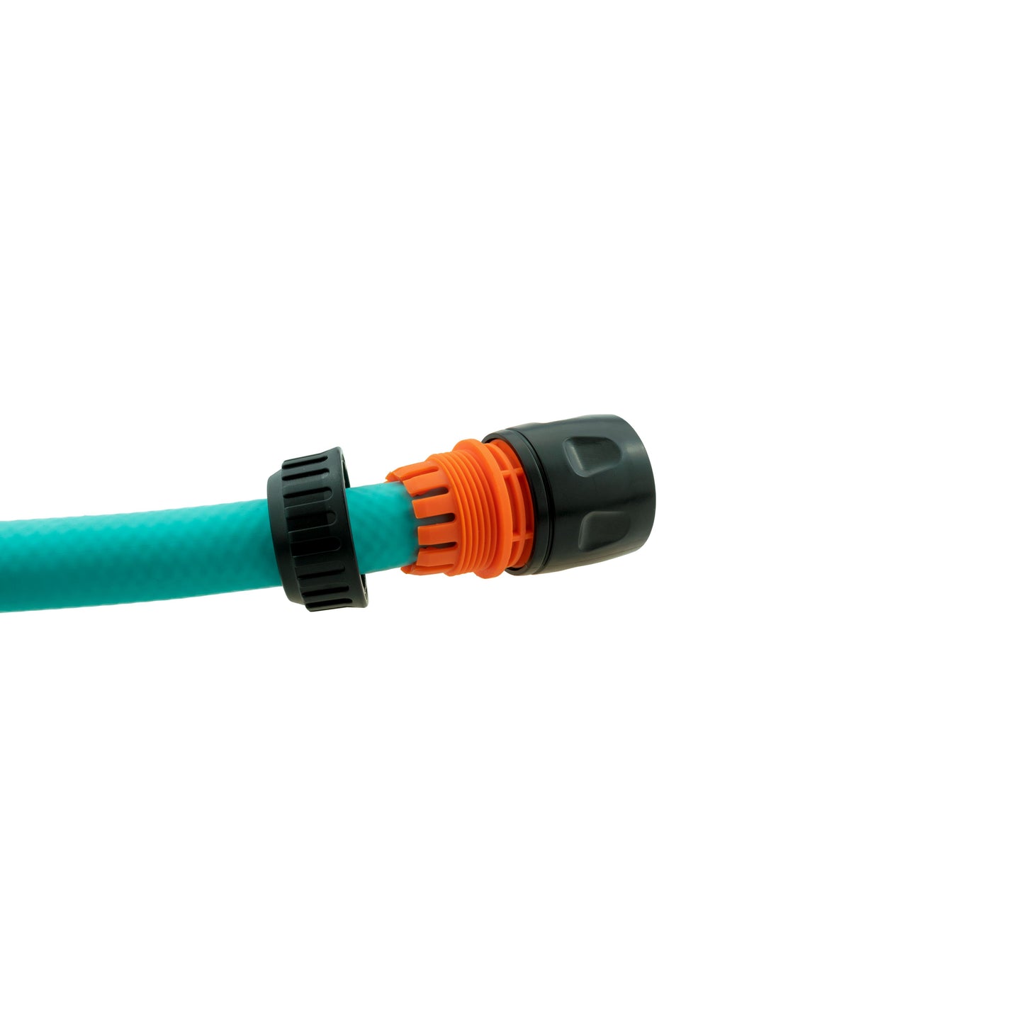 Female Hose Connector, 1/2" or 5/8" Hose, Black/Orange
