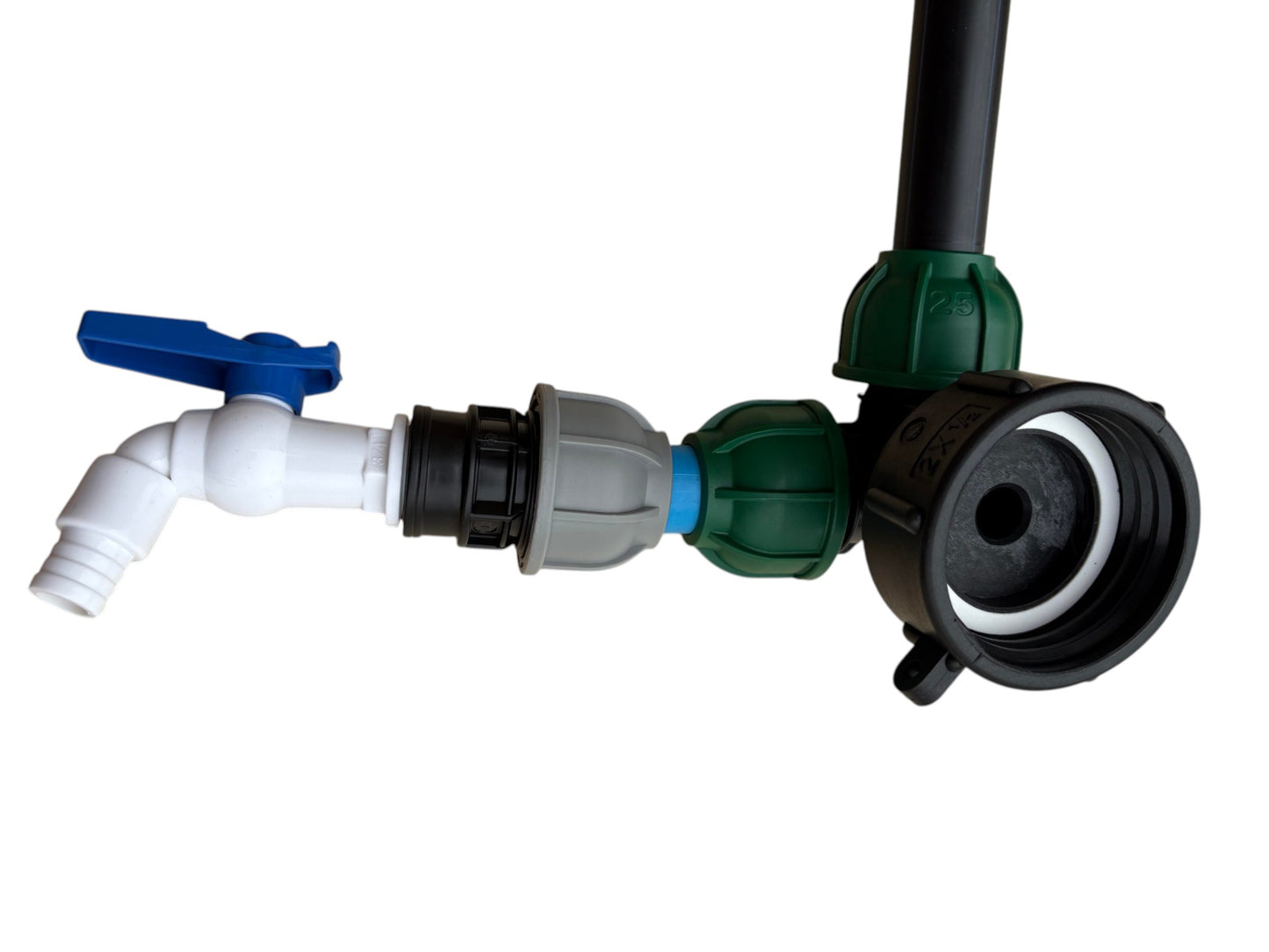 IBC 25cm Riser Tap Connection Kit with Side Tap