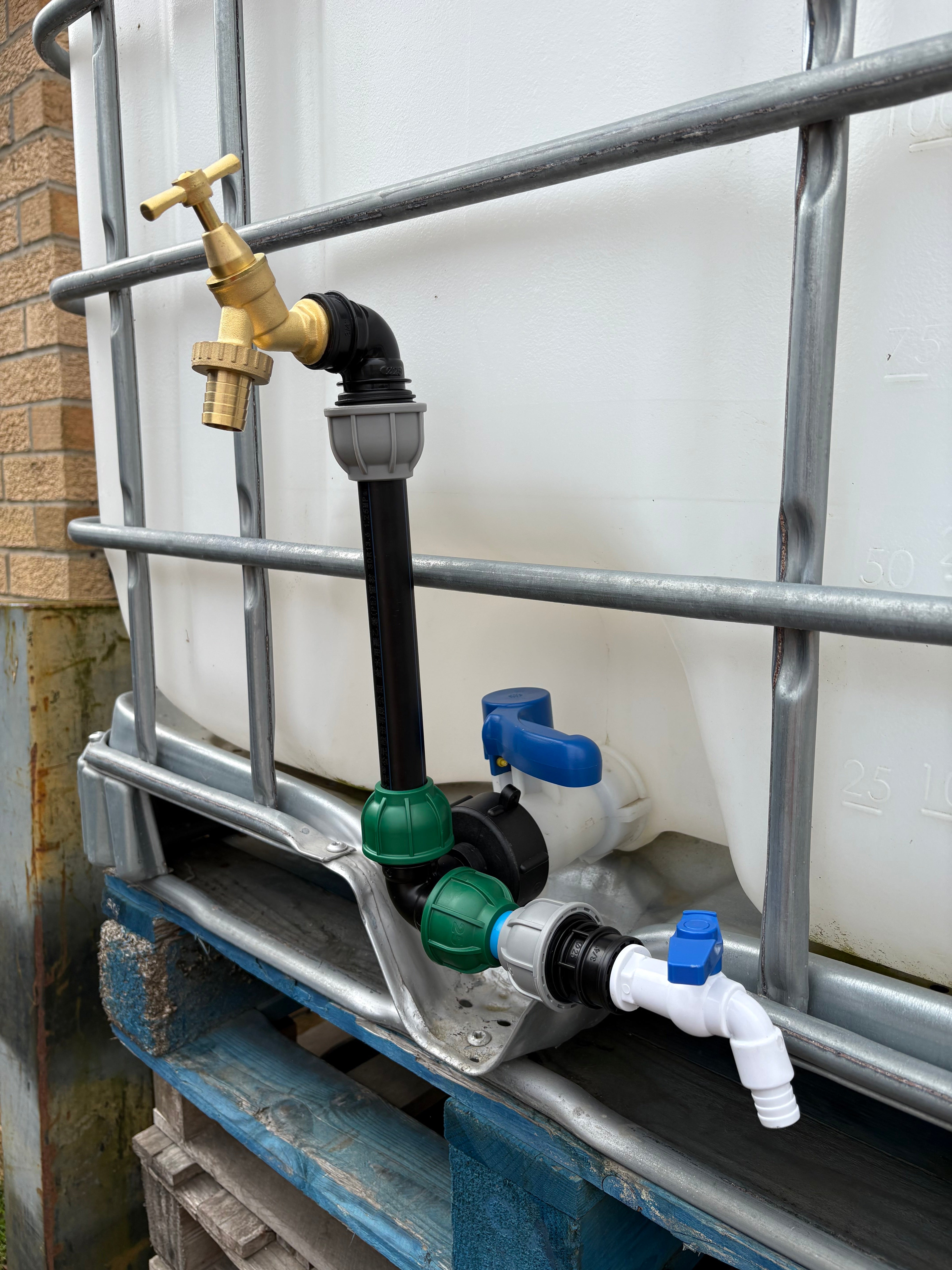 IBC 25cm Riser Tap Connection Kit with Side Tap – Best4Trade