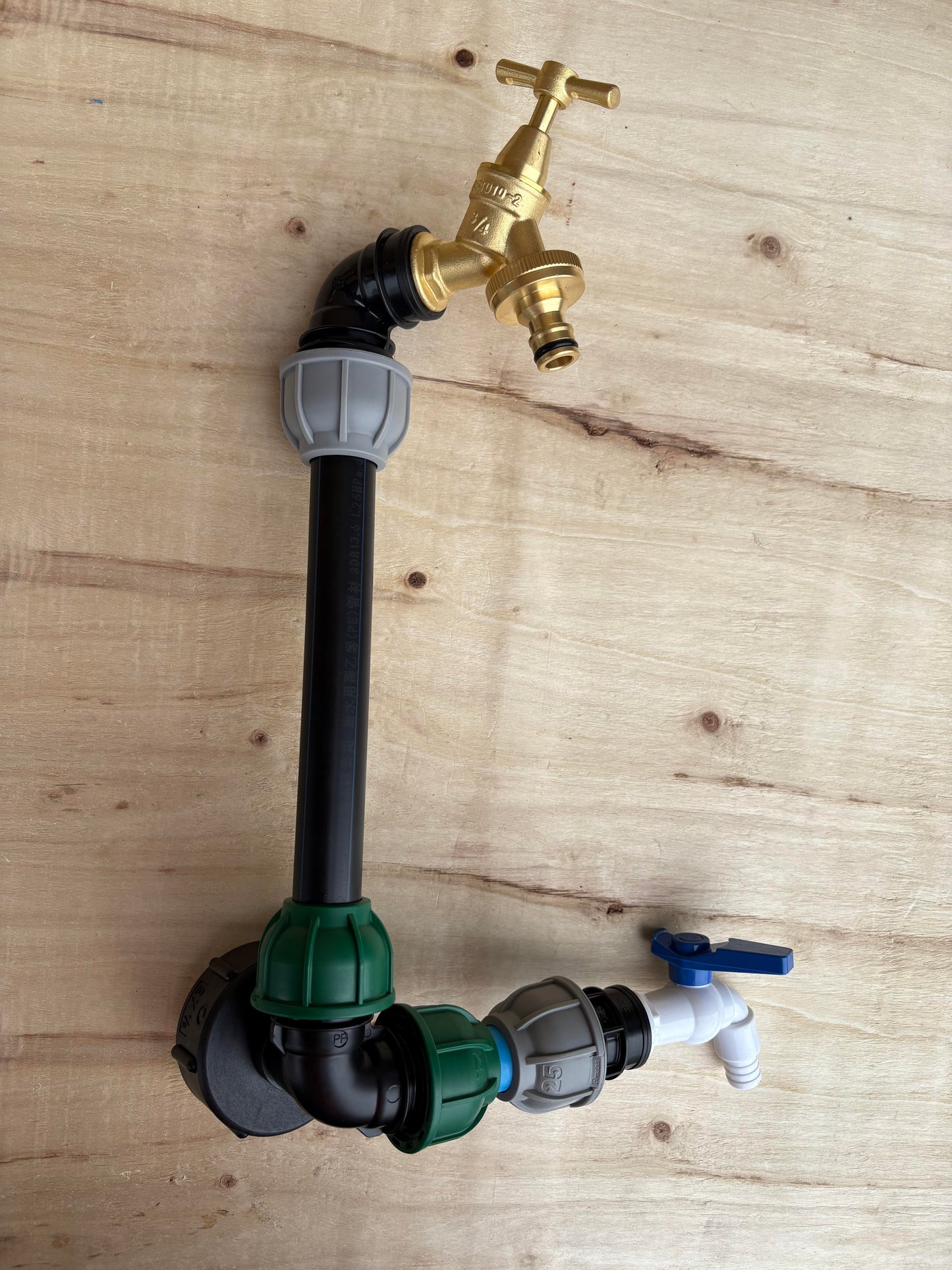 IBC 25cm Riser Tap Connection Kit with Side Tap