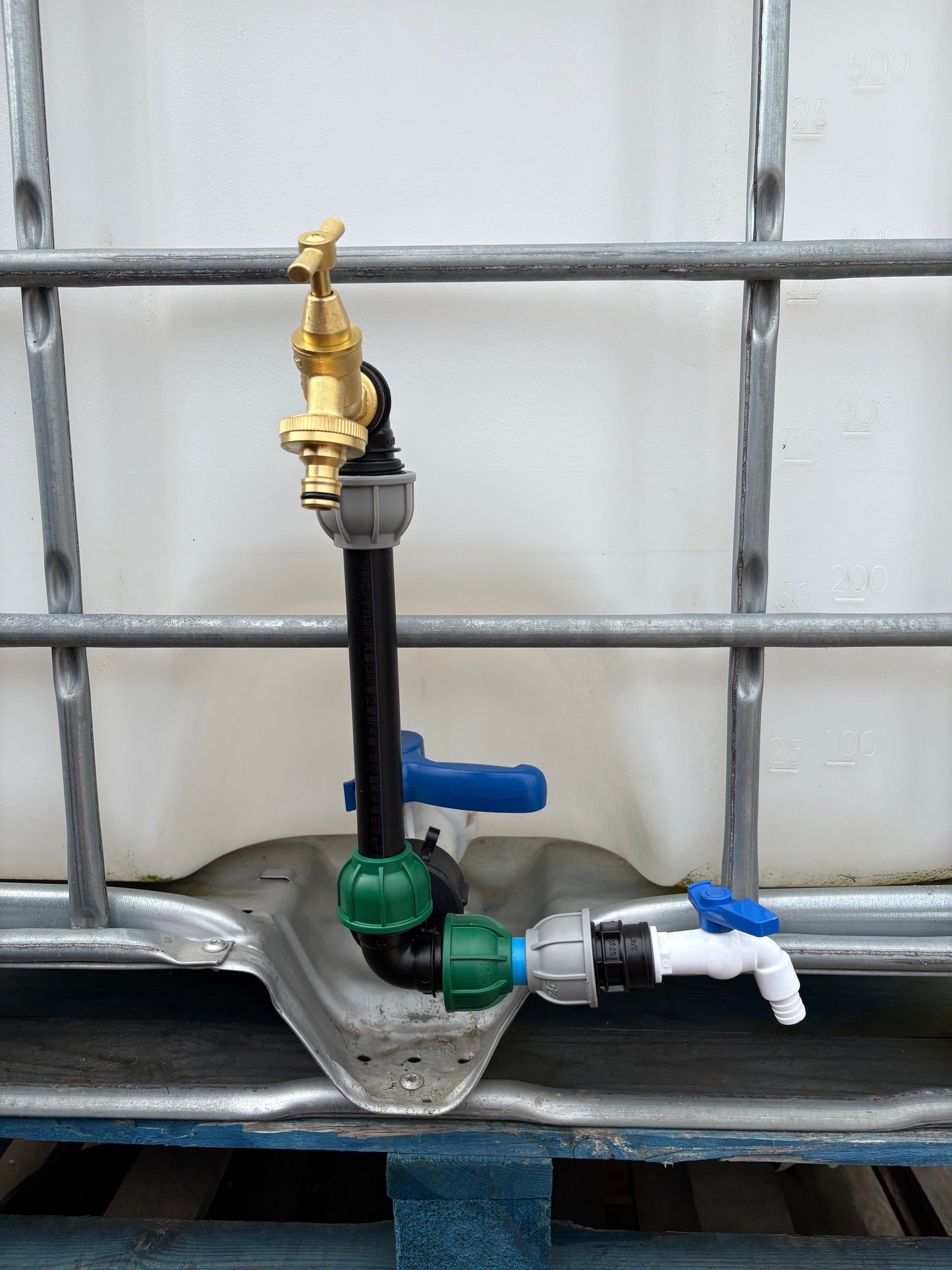 IBC 25cm Riser Tap Connection Kit with Side Tap