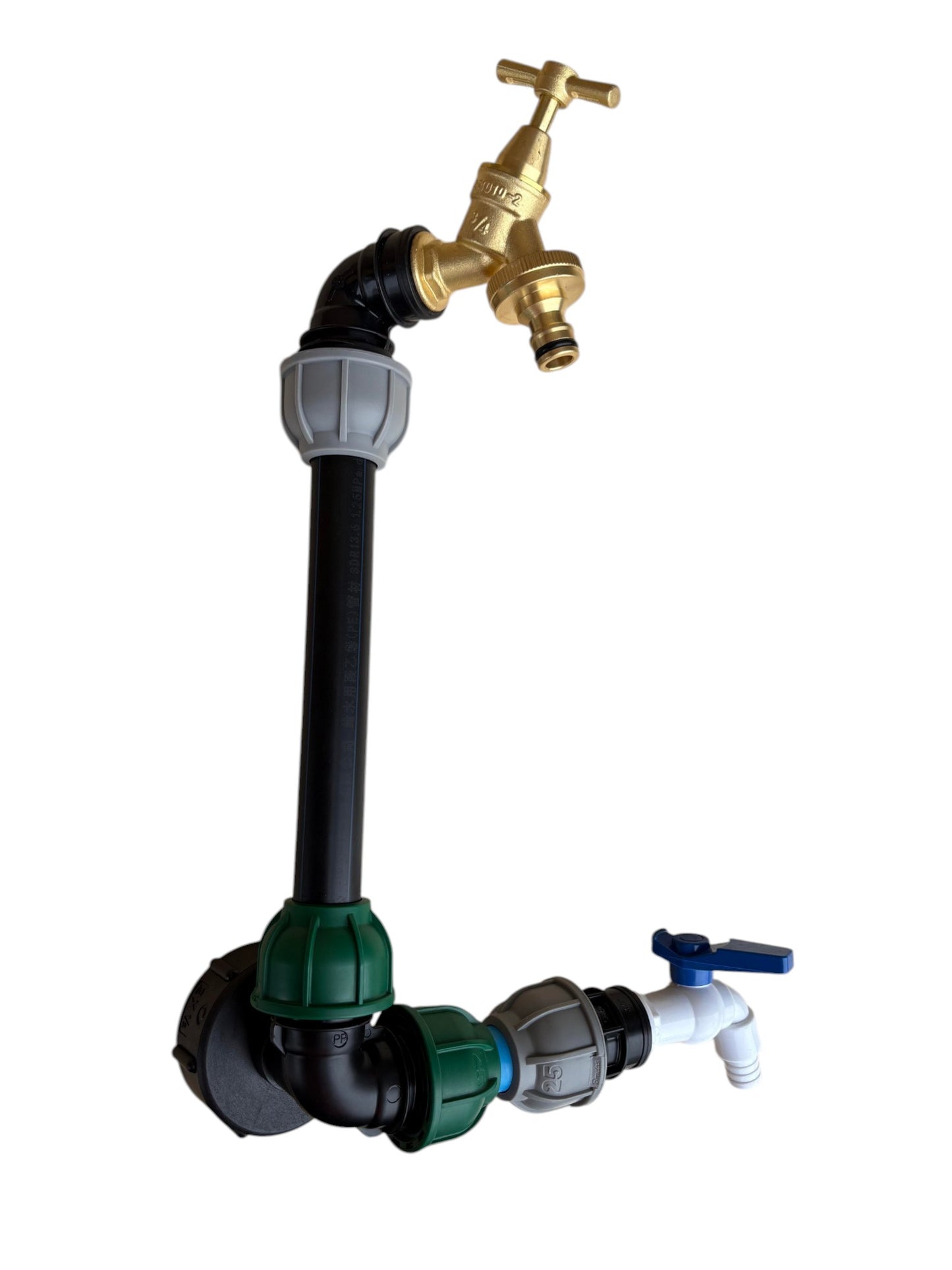 IBC 25cm Riser Tap Connection Kit with Side Tap