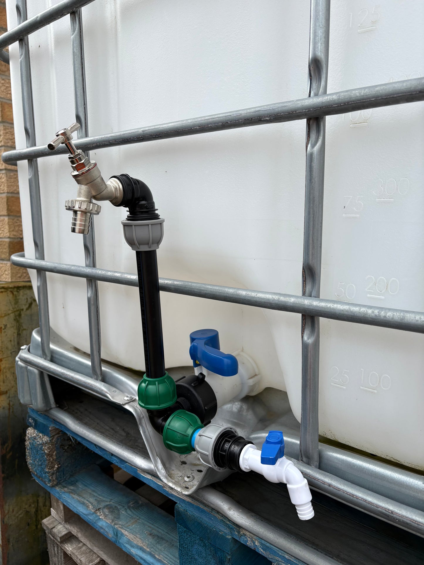 IBC 25cm Riser Tap Connection Kit with Side Tap