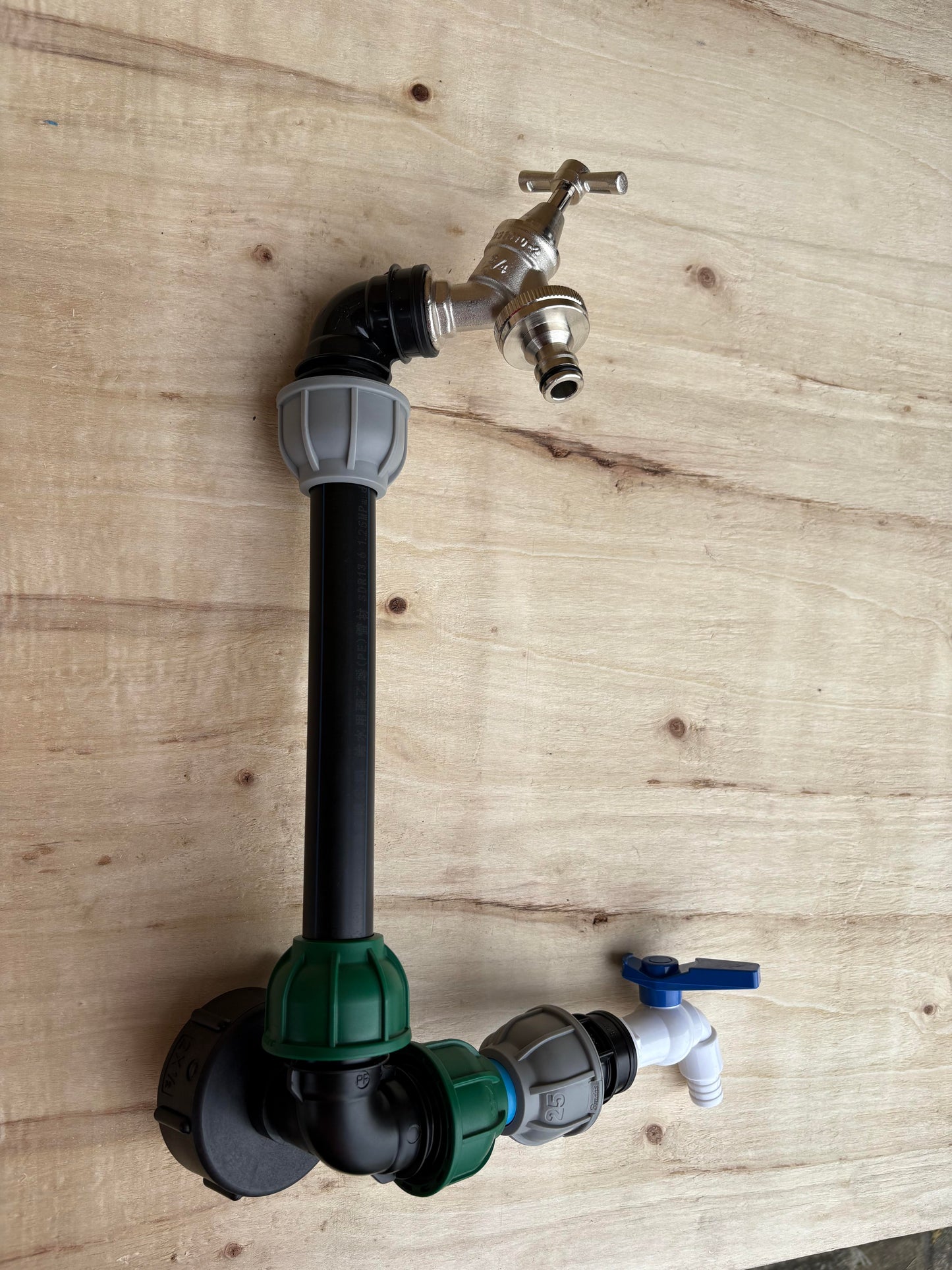 IBC 25cm Riser Tap Connection Kit with Side Tap