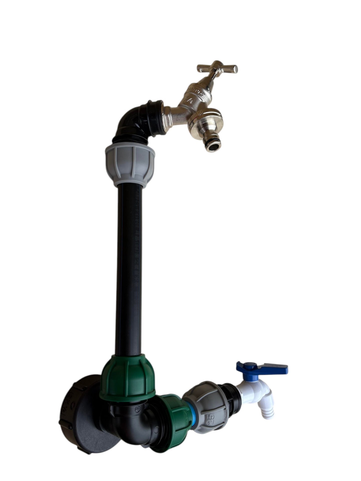 IBC 25cm Riser Tap Connection Kit with Side Tap