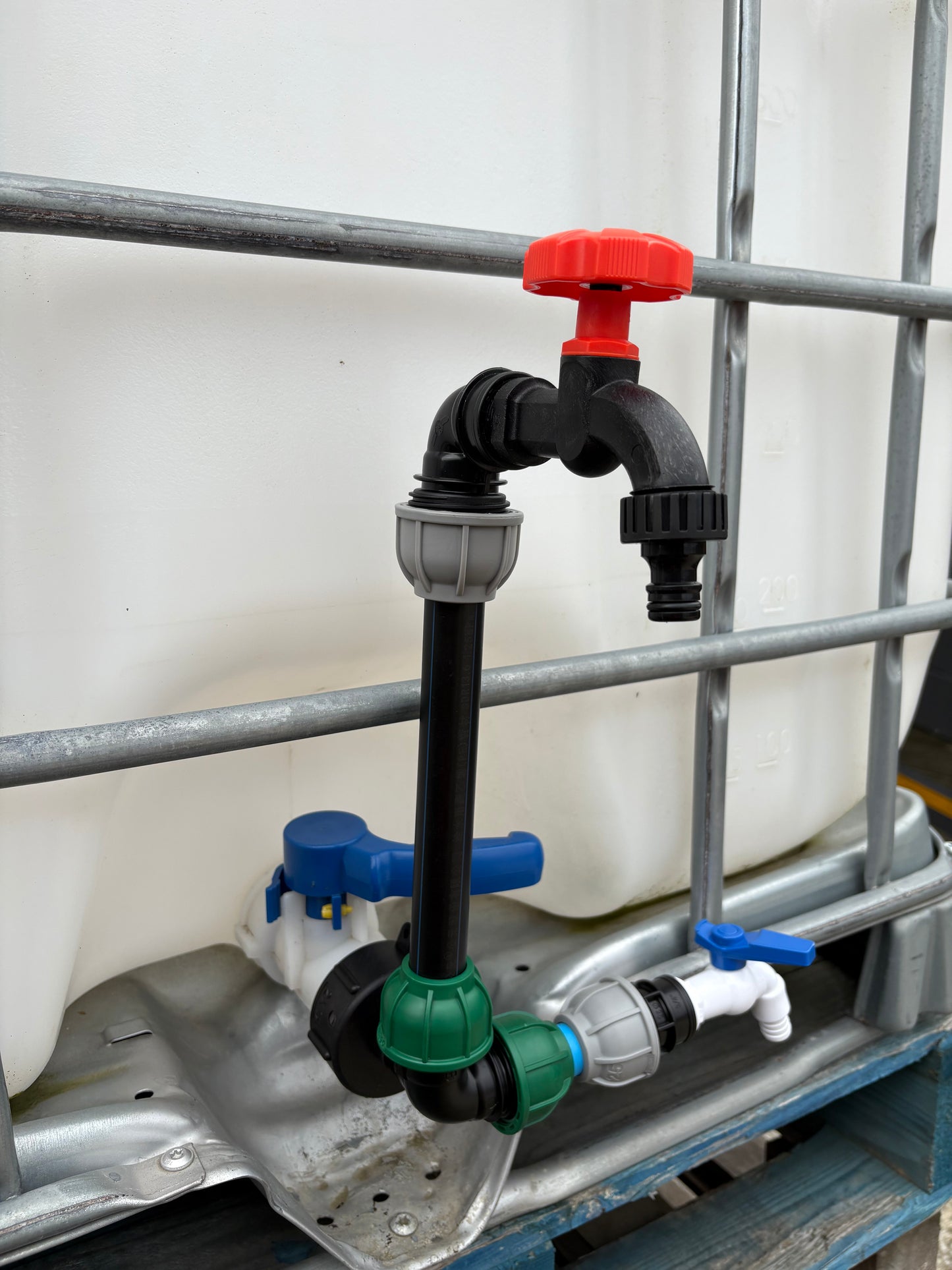 IBC 25cm Riser Tap Connection Kit with Side Tap