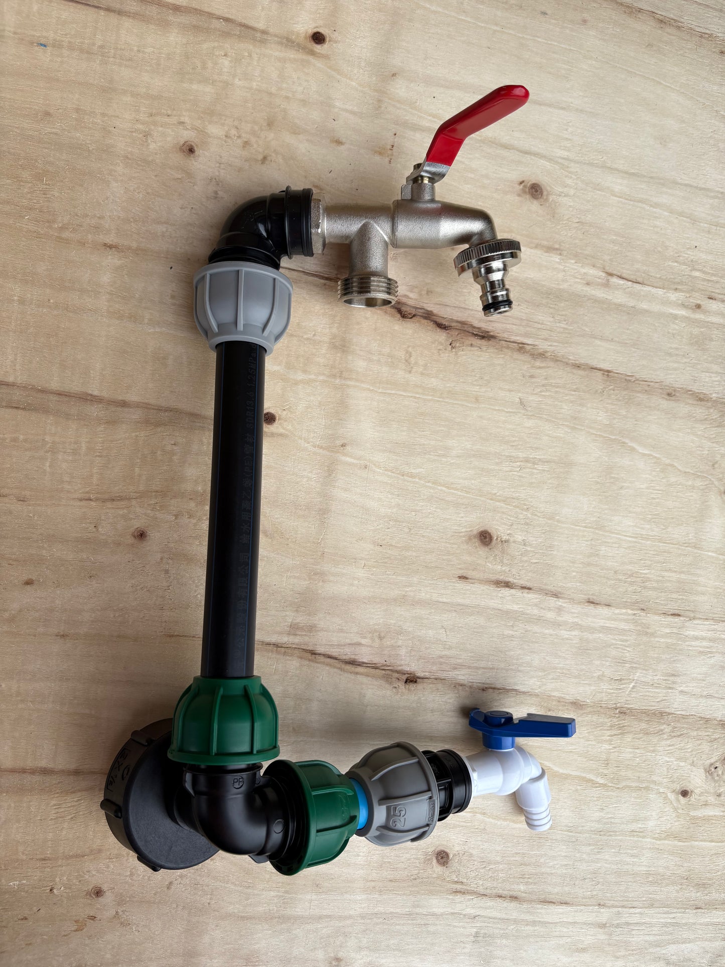 IBC 25cm Riser Tap Connection Kit with Side Tap