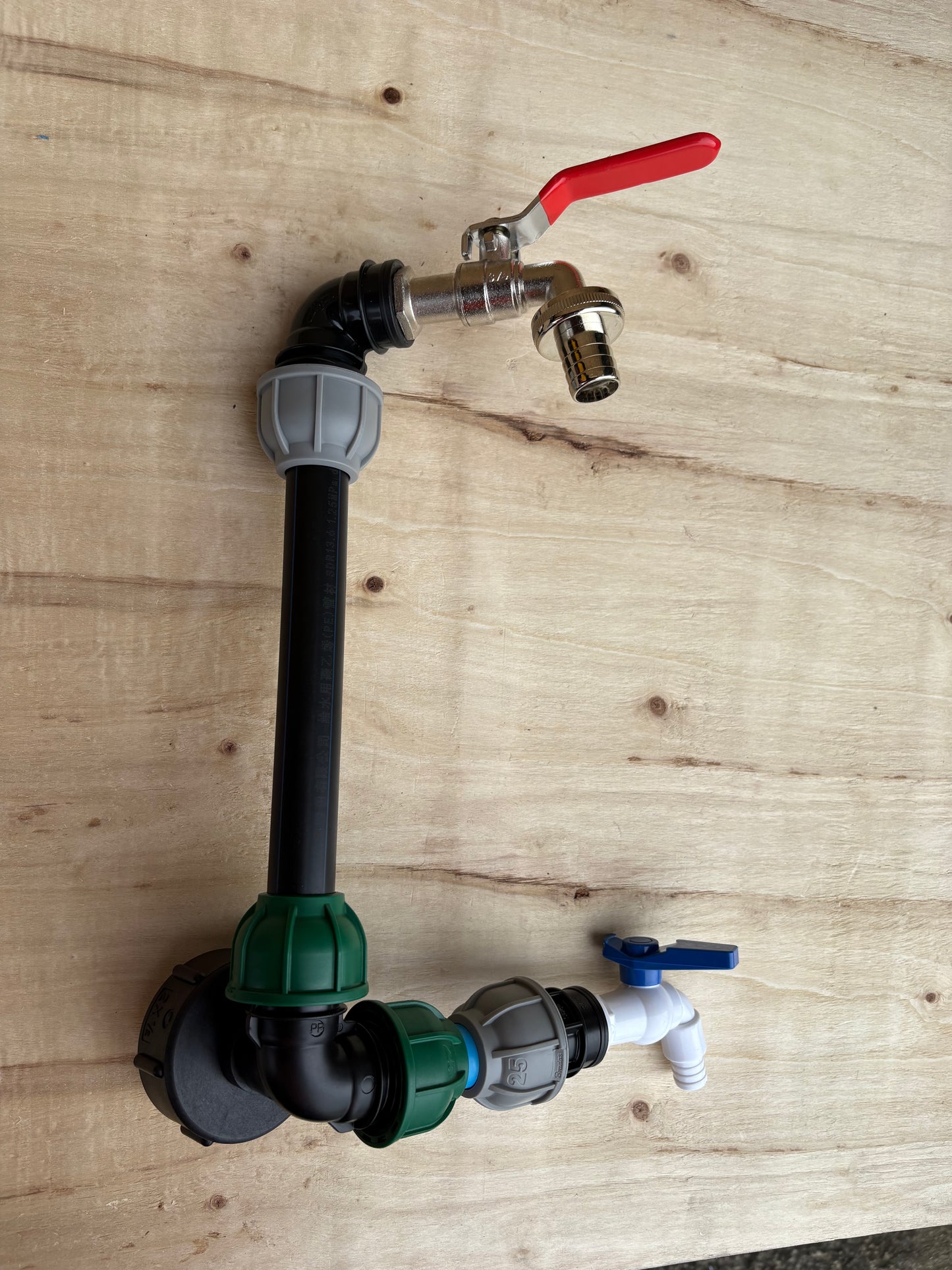 IBC 25cm Riser Tap Connection Kit with Side Tap