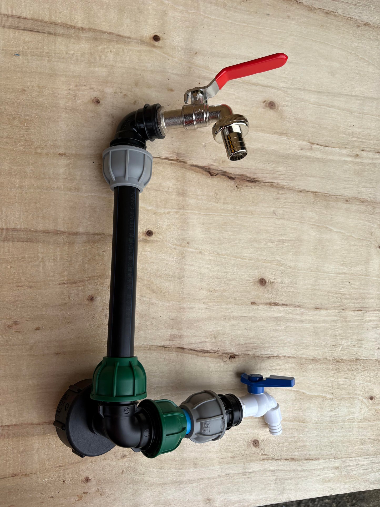 IBC 25cm Riser Tap Connection Kit with Side Tap