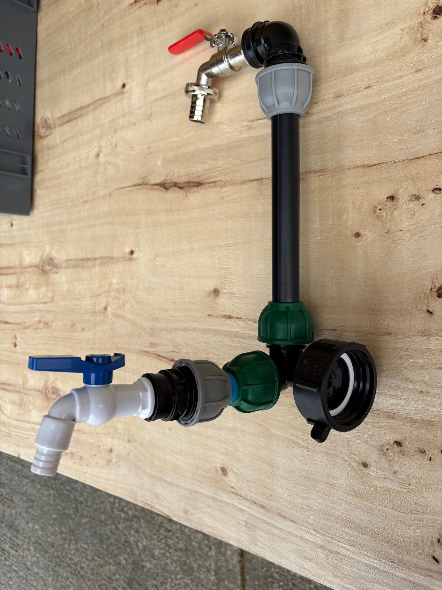IBC 25cm Riser Tap Connection Kit with Side Tap