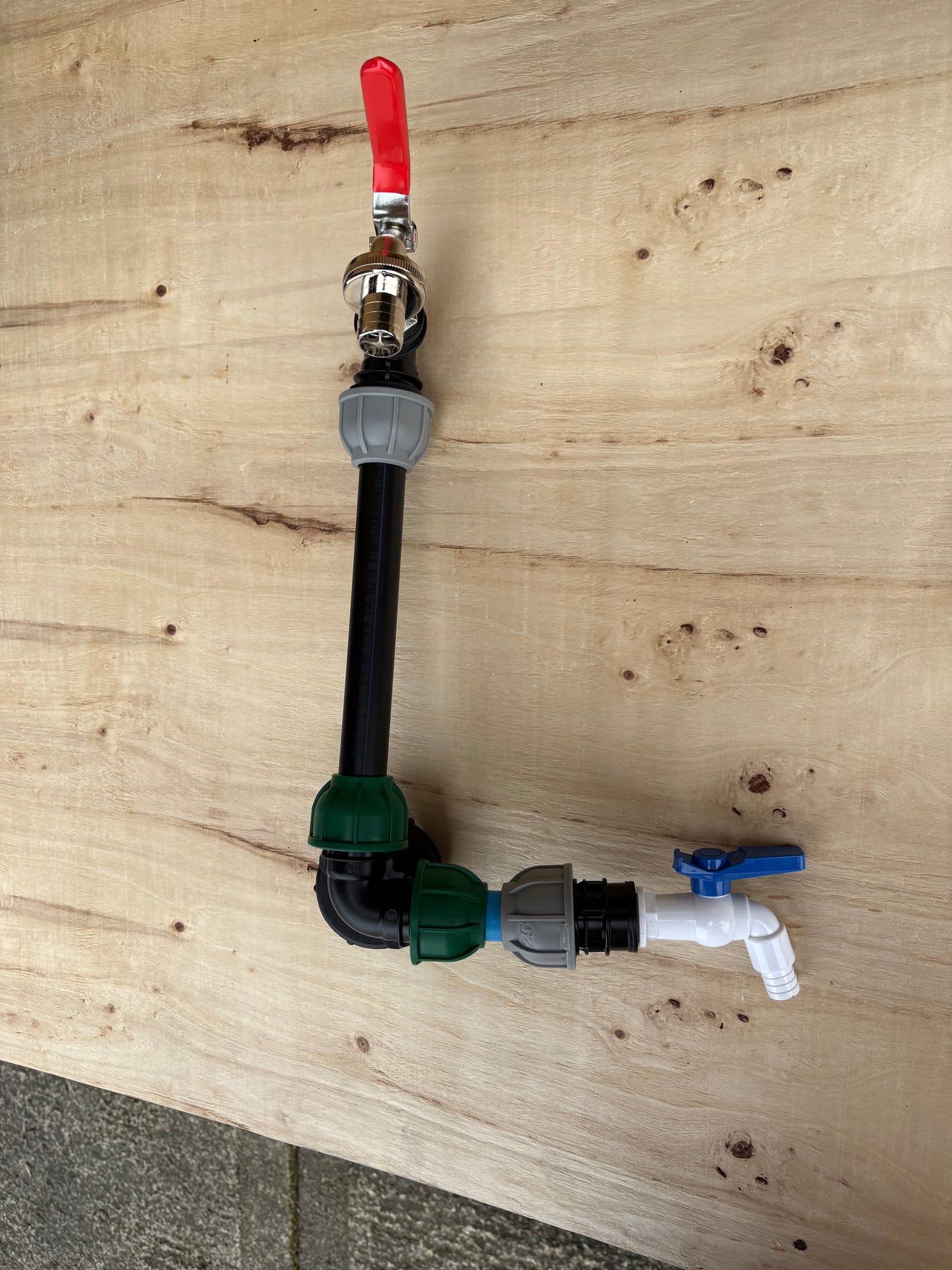 IBC 25cm Riser Tap Connection Kit with Side Tap