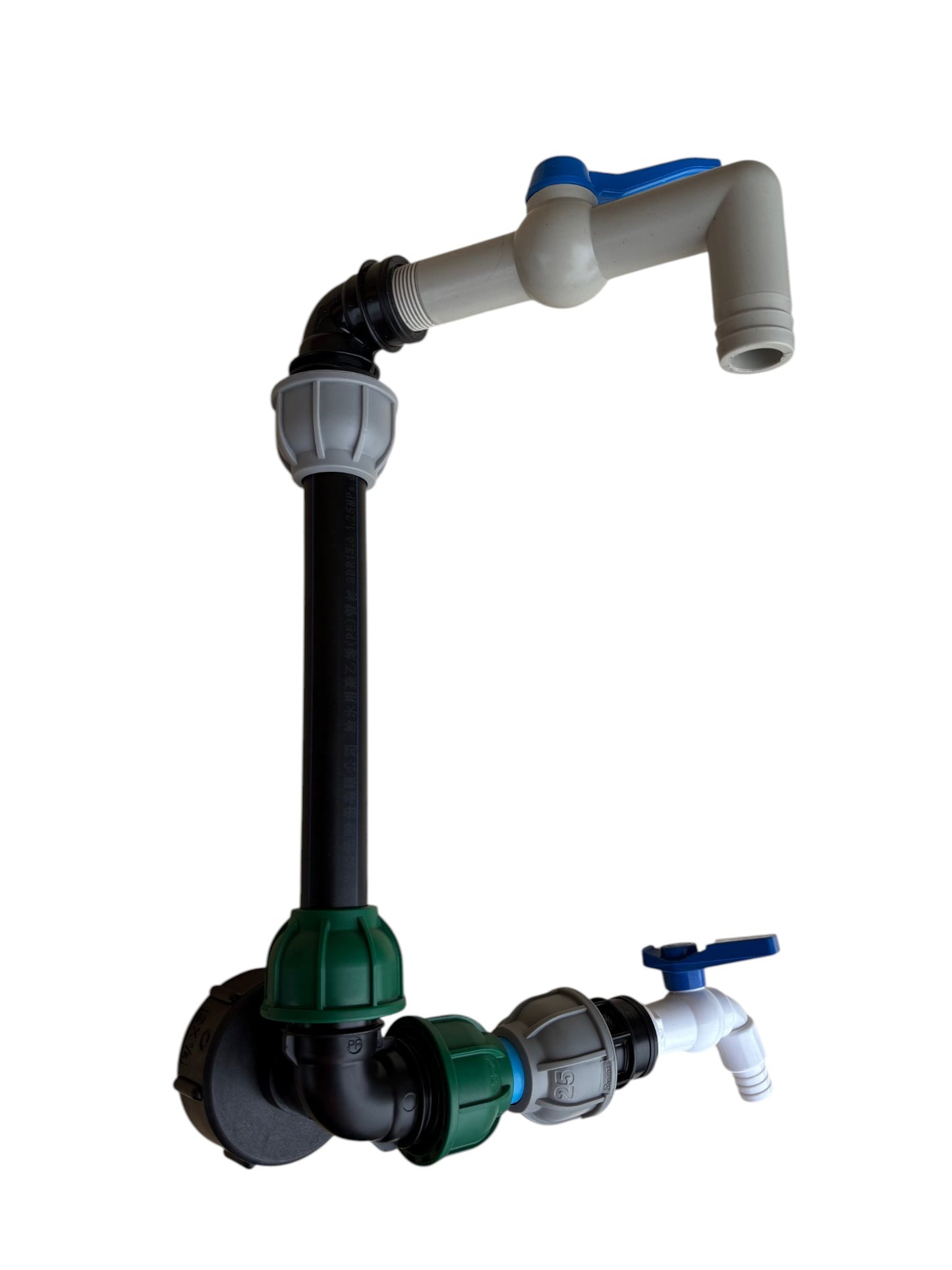 IBC 25cm Riser Tap Connection Kit with Side Tap