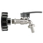 IBC 2” S60X6 – ½” BSP Cap with Lever Tap Hose Barb and Side Lock