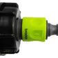 IBC 2” S60X6 Cap with ¾” BSP Threaded Hose Connector and Double Male Lime