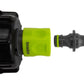 IBC 2” S60X6 Cap with ¾” BSP Threaded Hose Connector and Double Male Lime