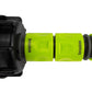 IBC 2” S60X6 Cap with Threaded Hose Fitting, Double Male and Hose Connector Lime