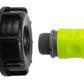 IBC 2” S60X6 Cap with ¾” BSP Threaded Hose Connector Lime