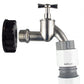 IBC 2” S60X6 Cap with Bib Tap and Max Flo Hose Connectors Set