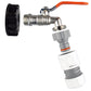 IBC 2” S60X6 Cap with Lever Tap and Max Flo Hose Connectors Set
