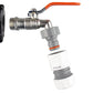 IBC 2” S60X6 Cap with Lever Tap and Max Flo Hose Connectors Set