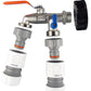IBC 2” S60X6 Cap with Double Lever Tap and Max Flo Hose Connectors Set