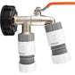 IBC 2” S60X6 Cap with Double Lever Tap and Max Flo Hose Connectors Set