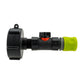 IBC 2” S60X6 Cap with In-Line BSPF Valve and ¾” BSPM Female Hose Connector Lime