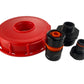 IBC 6-inch Cap Kit with 3/4” Hose Pipe Connector (Black)