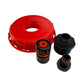 IBC 6-inch Cap Kit with 3/4” Hose Pipe Connector (Black)