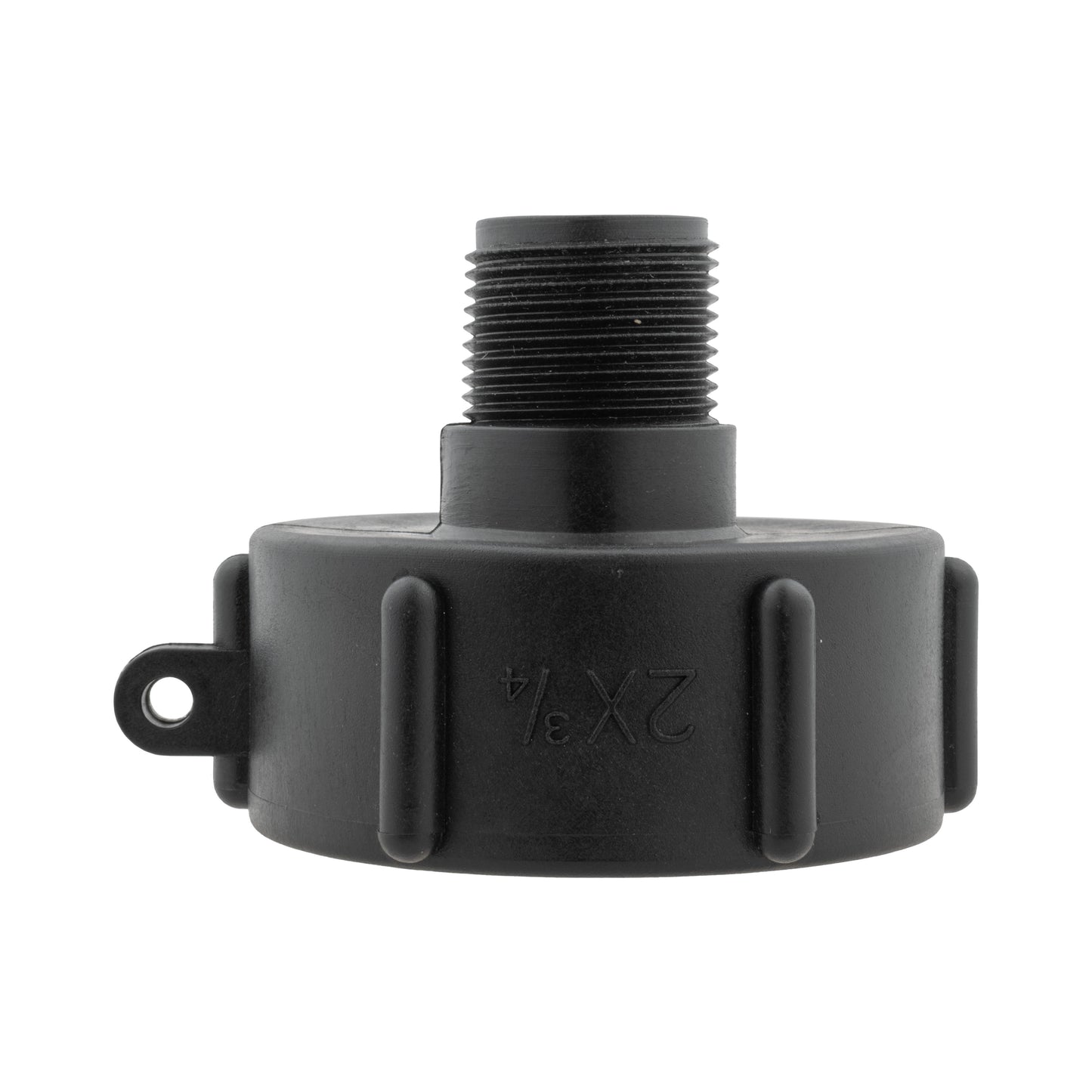 IBC 2” S60X6 Cap with BSPF Thread-Quick Connect Male Valve and Hose Connector Brass