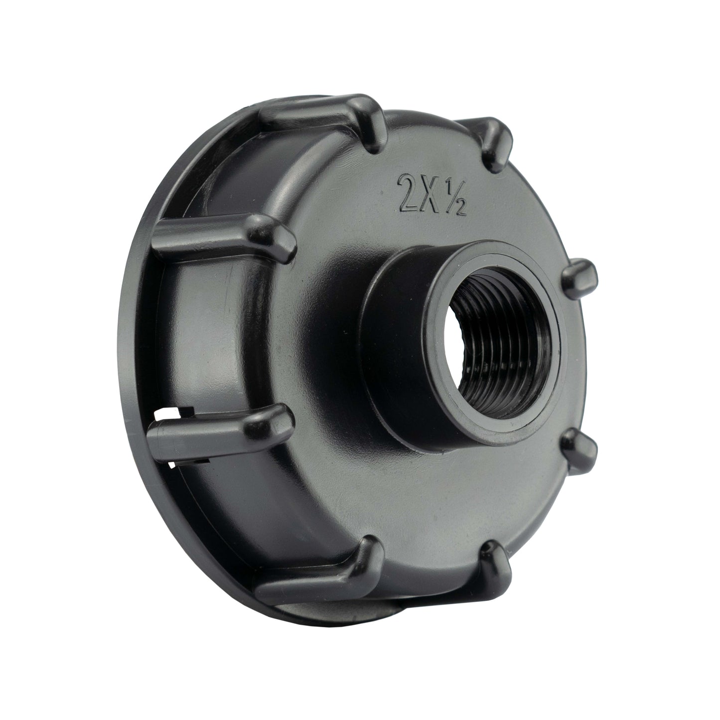 IBC 2” S60X6 – ½” BSP Cap with Lever Tap Hose Barb and Lever Lock