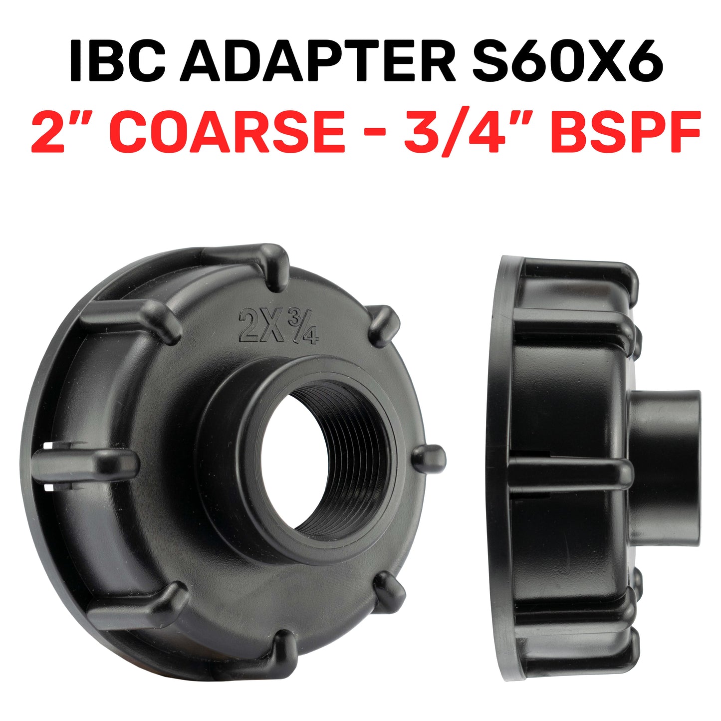 End Cap for IBC Tank with Built-in 3/4" BSPF Thread
