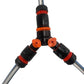 3 Way Connector Set with Valve Black/Orange