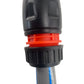 3 Way Connector Set with Valve Black/Orange